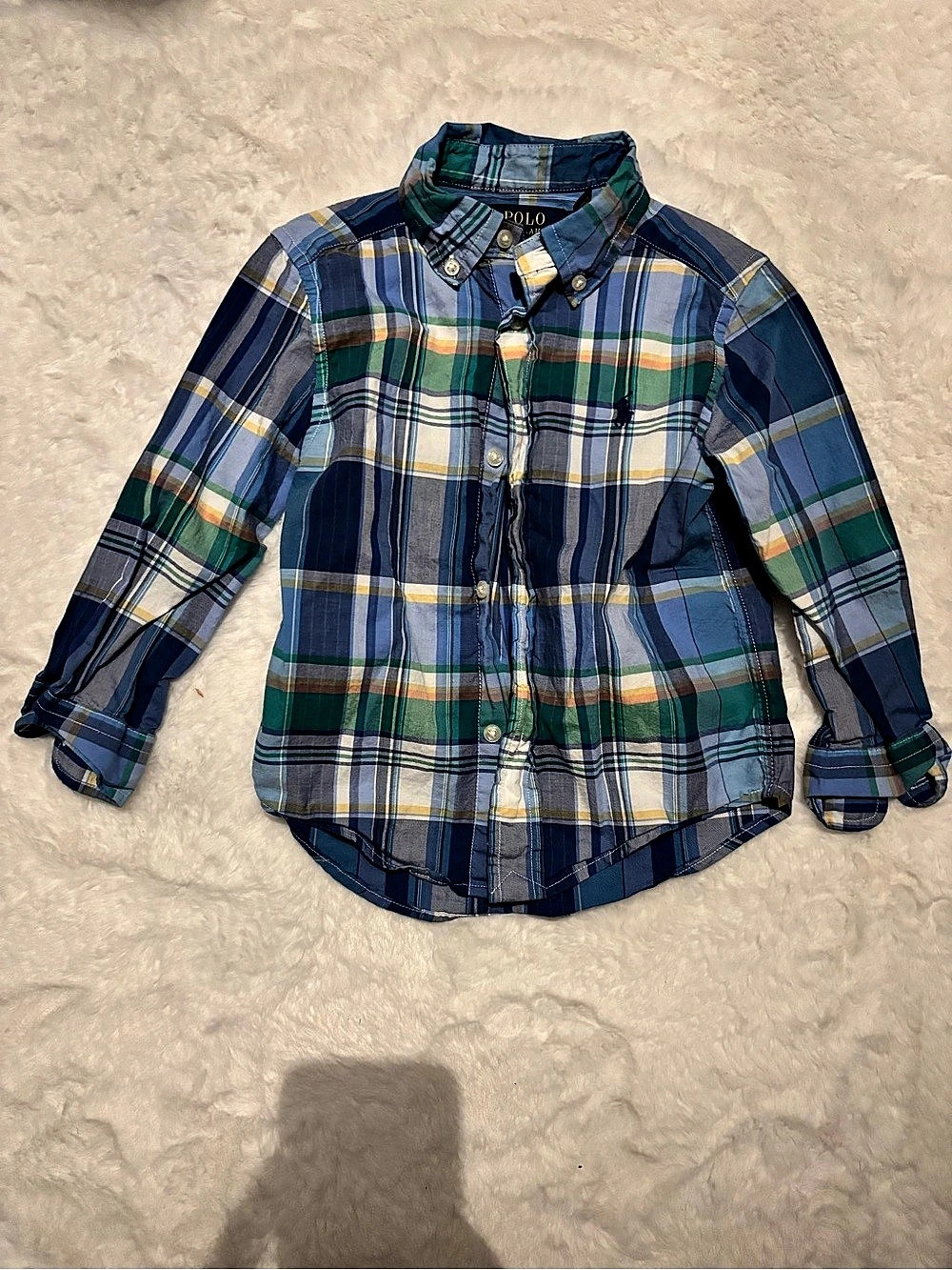 Polo Ralph Lauren Boys Plaid Button Down Shirt Size 2T